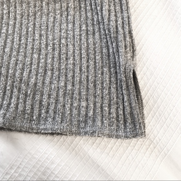 ARITZIA WILFRED FREE MARIE LIGHT GREY MOCK NECK LONG SLEEVE KNIT SWEATER DRESS - Picture 9 of 10